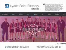 Tablet Screenshot of lycee-saint-exupery.fr